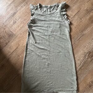 Universal Thread Ruffle Sleeve Khaki Dress